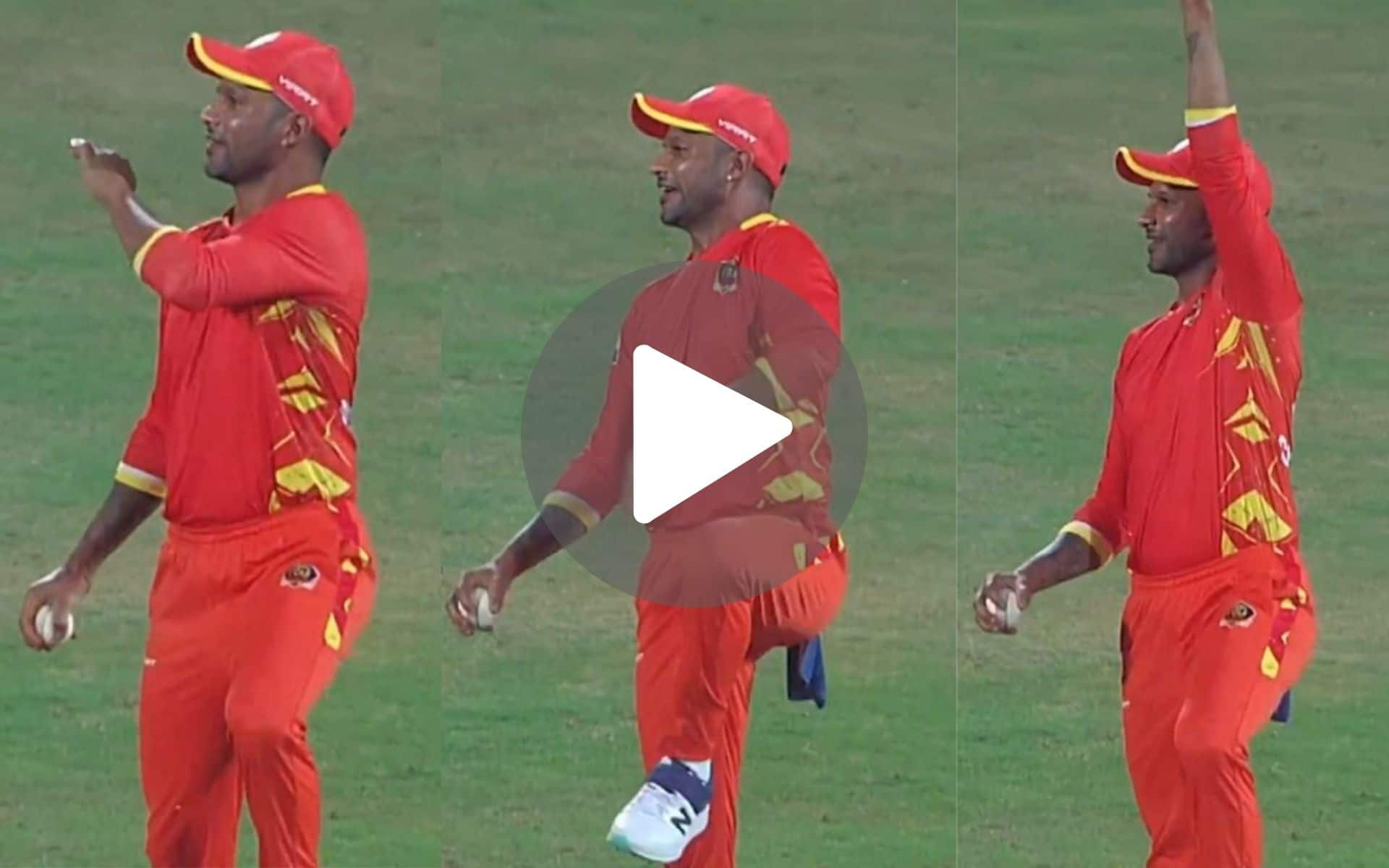 [Watch] Shikhar Dhawan Brings Back Kabaddi-Style Celebration In Legends League Cricket